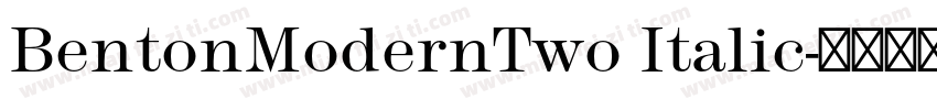 BentonModernTwo Italic字体转换